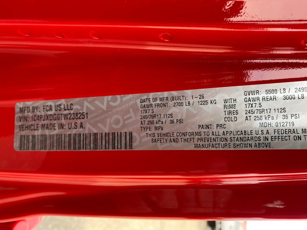 2026 Jeep Wrangler WRANGLER 4-DOOR SPORT S