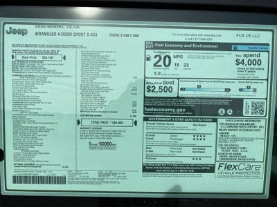 2026 Jeep Wrangler WRANGLER 4-DOOR SPORT S