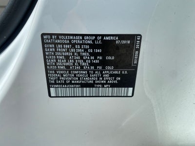 2018 Volkswagen Atlas 3.6L V6 SEL Premium