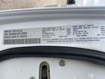 2024 RAM 2500 Big Horn Crew Cab 4x4 6'4' Box