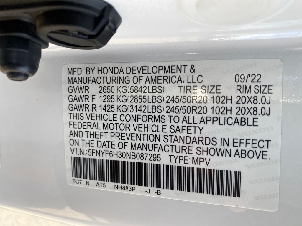 2022 Honda Pilot AWD Sport