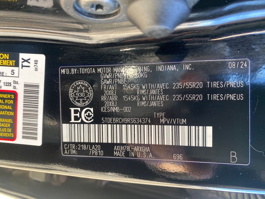 2024 Toyota Highlander Hybrid Platinum